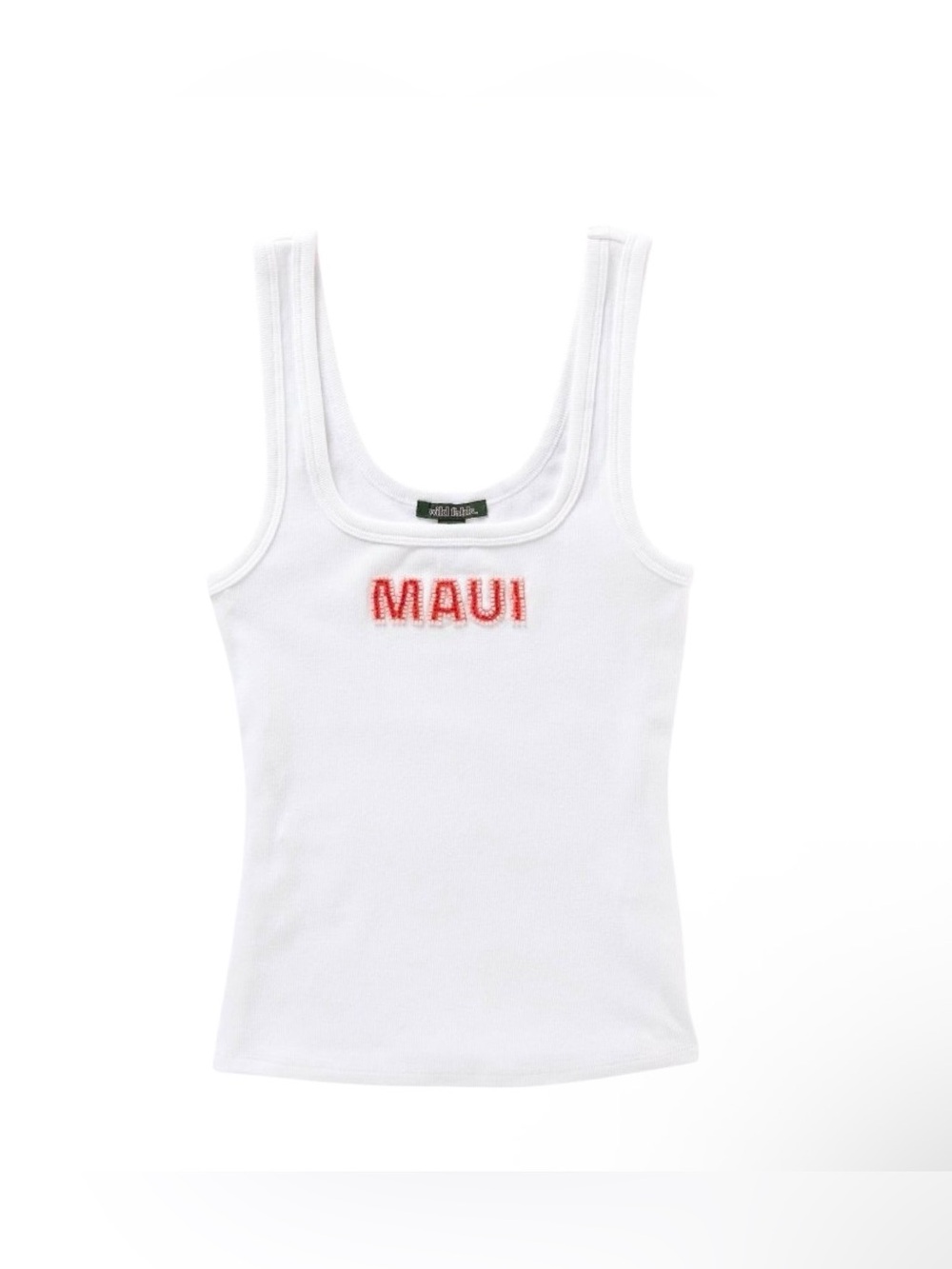 Wild Fable White Maui Beaded Tank Top NWT